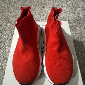 Balenciaga Kids Red Sock Sneakers